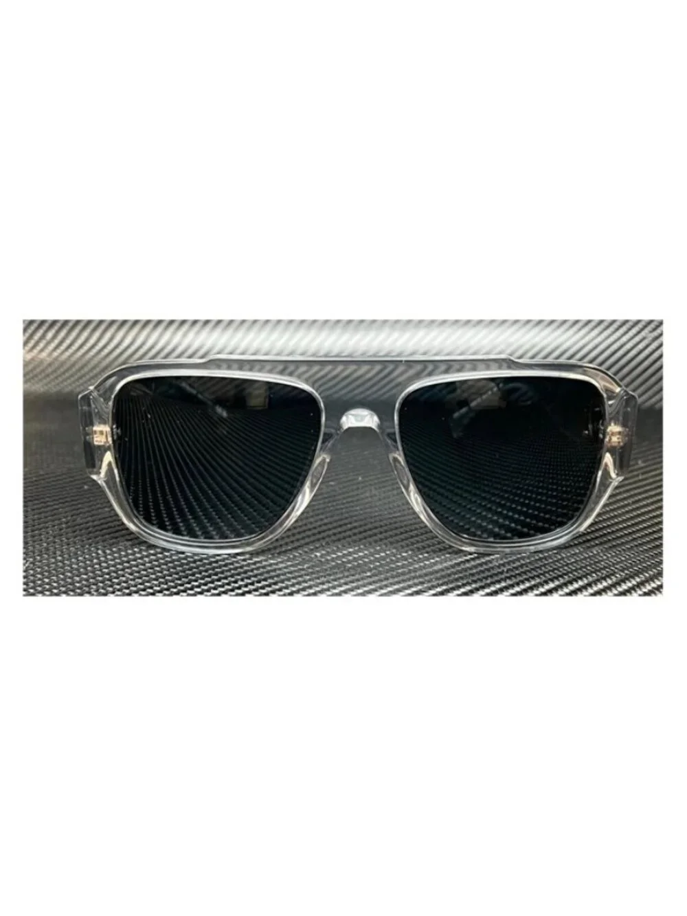 New Versace Men Transparent Grey Sunglasses 57-18-140